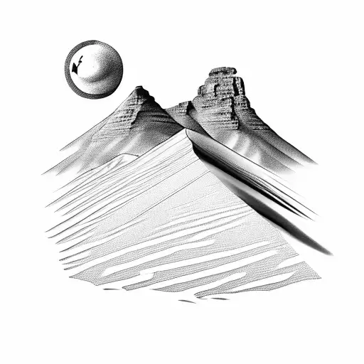 Namibia Dunes Fading Into Table Mountain