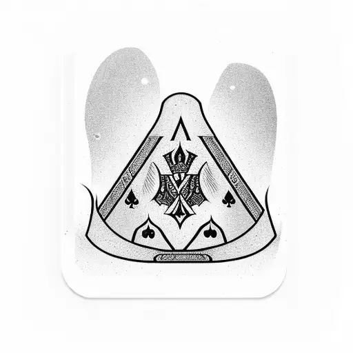 Pokerchips And Playing Cards In The Woods While Hunting