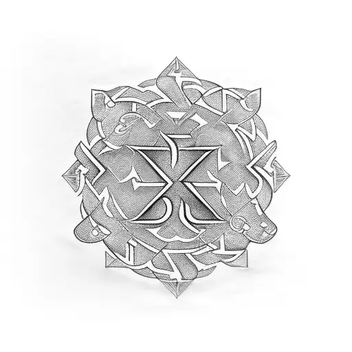 Runic Letters And Symbol