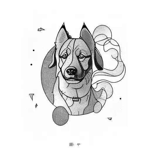 A Trail Winding Through A Forest With A Silhouette Of A Dog Leading The Way