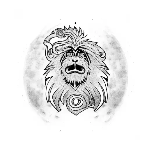 A Golden Lion Tamarin Wearing A Black Belt Practicing Karate