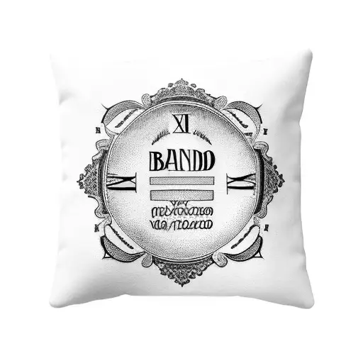 Band Tattoo With Roman Numeral Birthdates