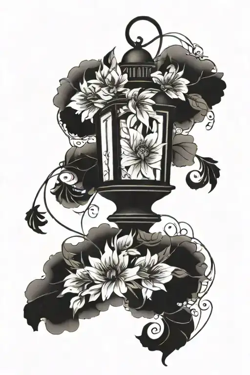 Lantern Breaking Apart Floral Patterns