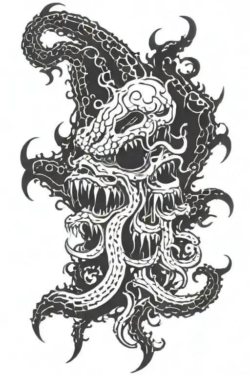 Abstract Aggrogoth Tentacles Teeth Claws