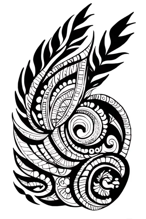 African Tribal Inspired Design Incorporating Elements