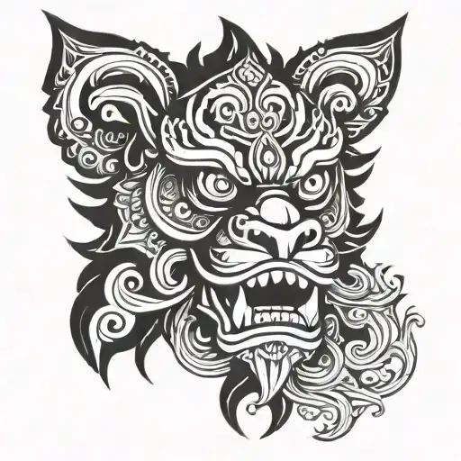 Barong In Abstract Style Design