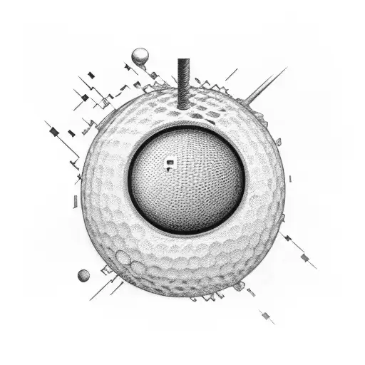 Golf Ball Breaking Through A Circuit Board