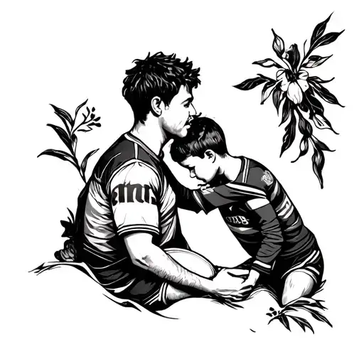 The Love Of A Father Towards His Little Boy With God And Rugby