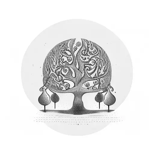 Hourglass Tree With Roots Turning Into Book