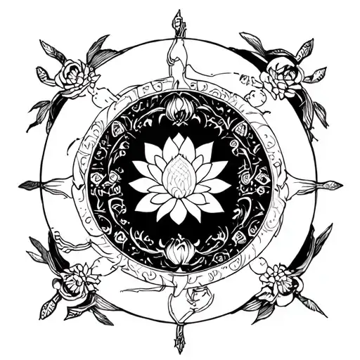 White Lotus Playing Game Tile Circle From Avatar The Last Airbender