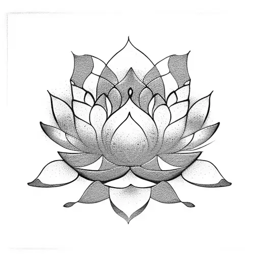 Lotus Flower With A Serene Buddha Face