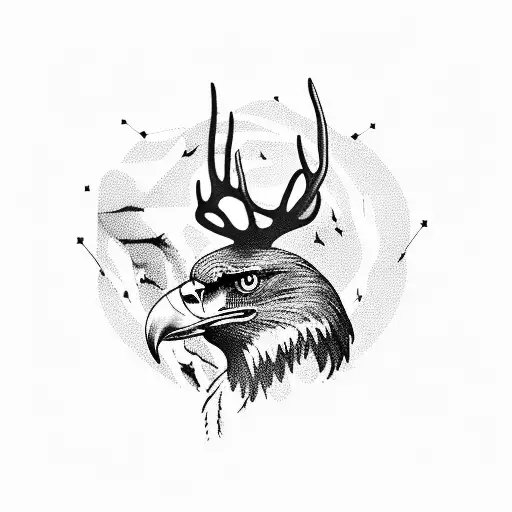 Eagle And Deer