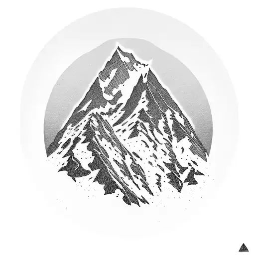 A Majestic Mountain Peak With A Rope Access Technician Scaling Its Heights