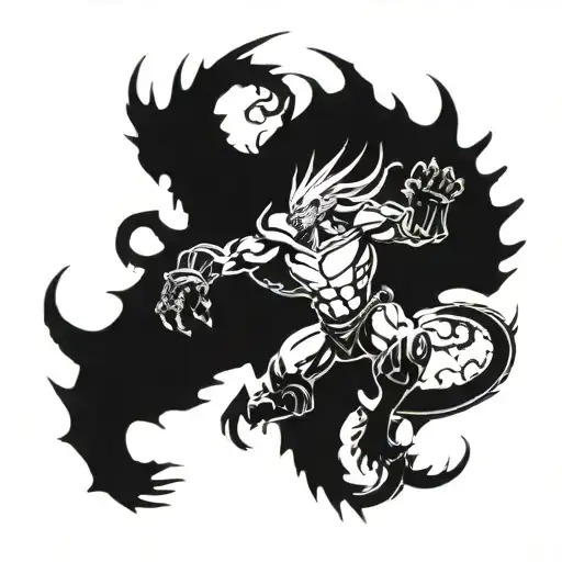 Cyborg Vs Dragon Outdoors