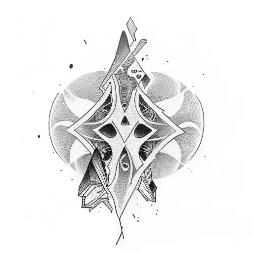 Abstract Tattoo Representing Loneliness