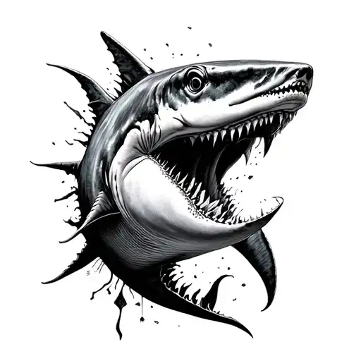 Deep Sea Collage Featuring Frilled Shark