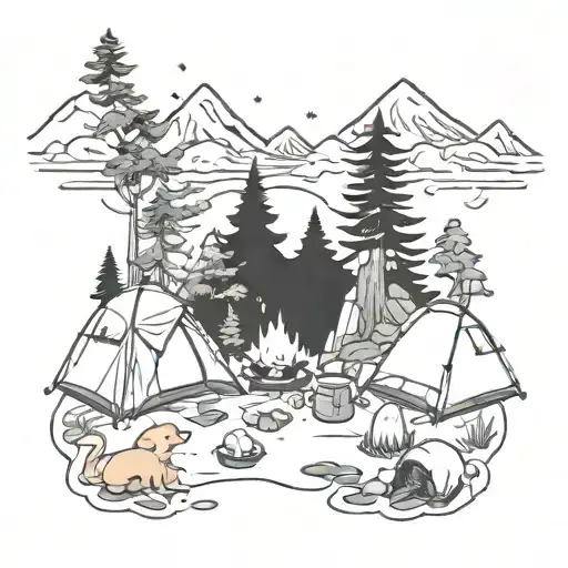 Camping Scene Anime Inspired