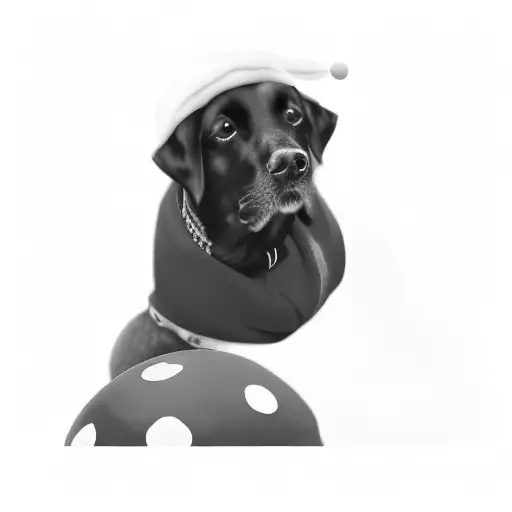 A Dog Wearing A Santa Hat