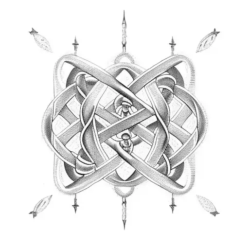 Tattoo Of A Dna Helix With The Word Adn2 Written In Its Center