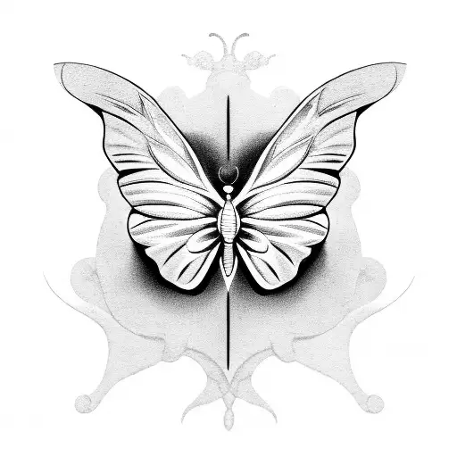 Butterfly With A Dagger Through It