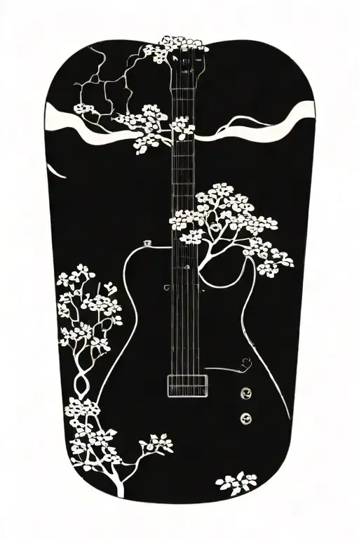 Tree Of Life Growing From Electric Guitar