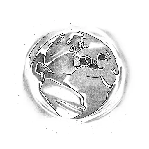 A Man Carrying The Planet