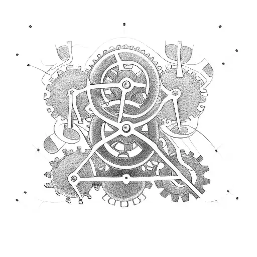 A Family Tree Intertwined With Gears And Chains