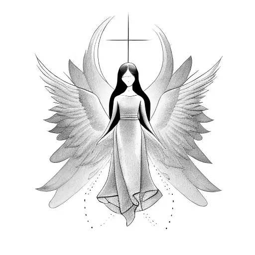 Simple Line Angel