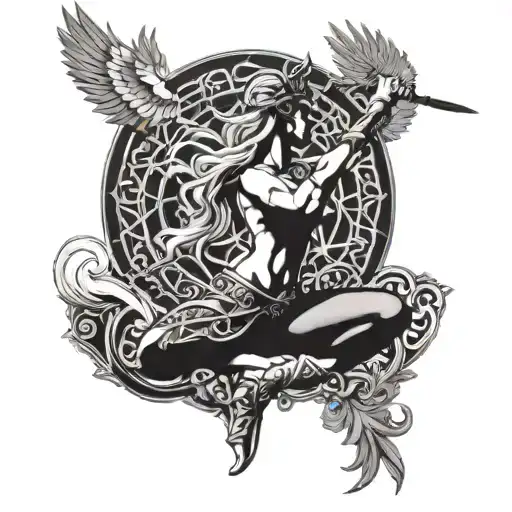 Nordic Valkyrie Yoga Pose Merging