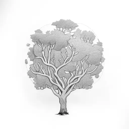 Man Sitting Under And Oak Tree