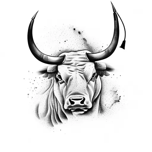 Bull Running Into Storm