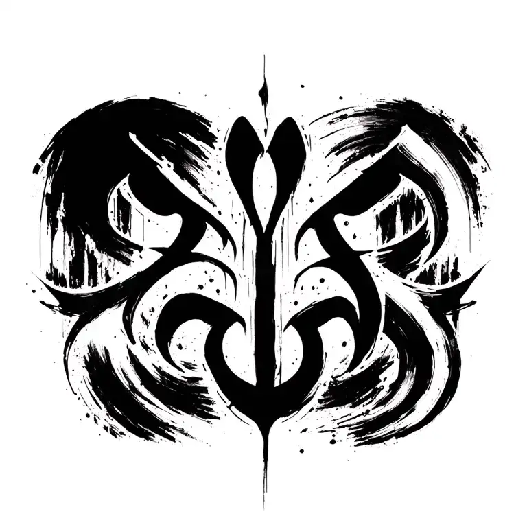 Brushstroke Expressive Raw Dark Lettering