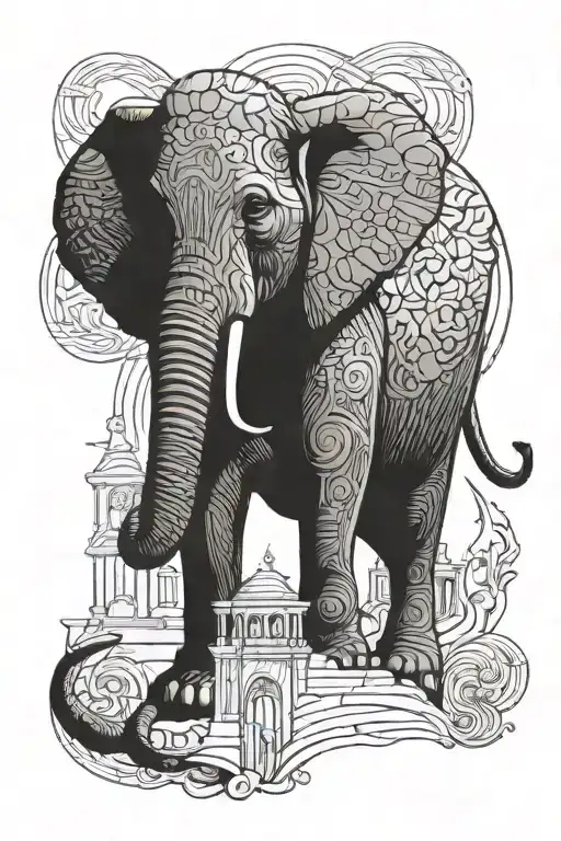 Elephant And Obelisk