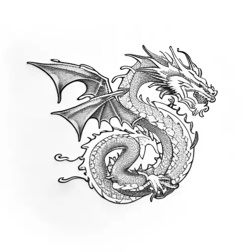 Dragon Haku In Flowers