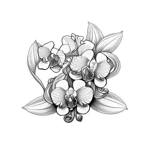 Band With Orchid Flowers