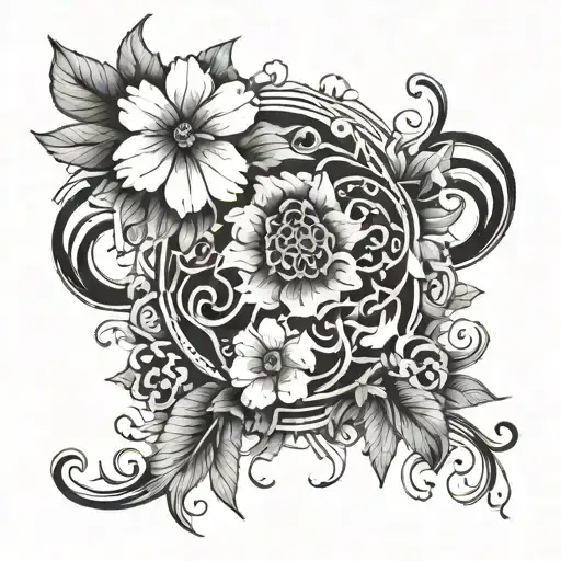 A Danmei Inspired Floral Design With Subtle References To Psychology Symbols Intertwined