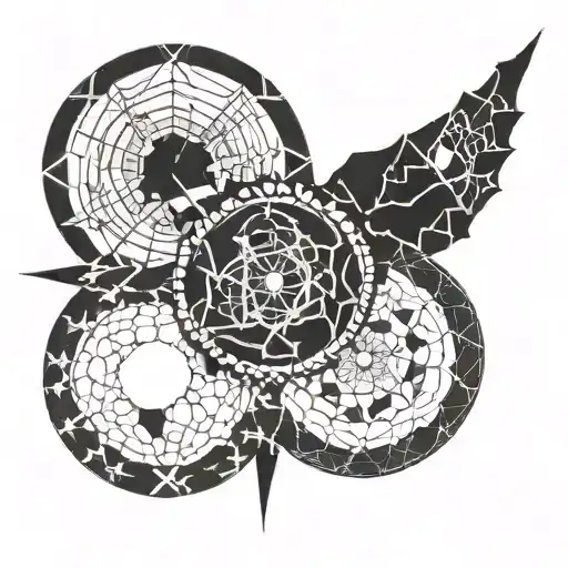 Circle Broken Apart By An X