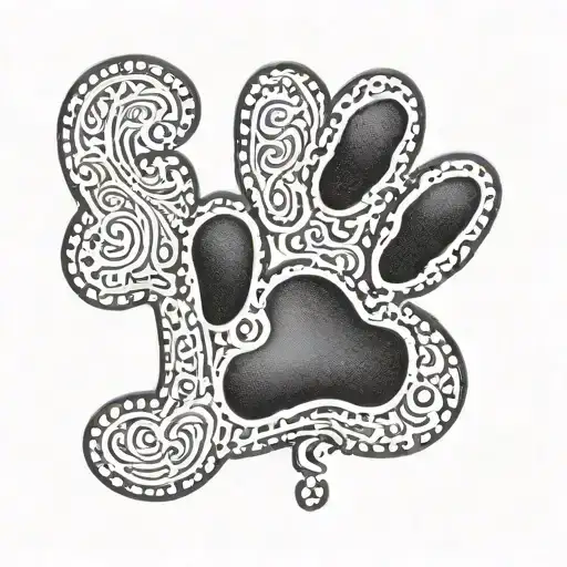The Word Baby With A Dog Paw Print