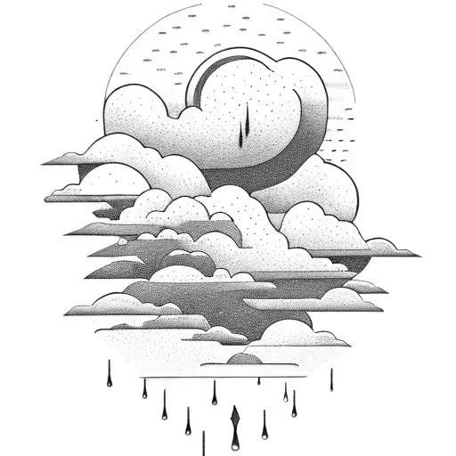 Desert Landscape Beneath A Single Rain Cloud