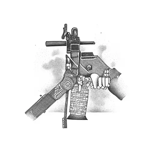 Crossed Word And Rifle