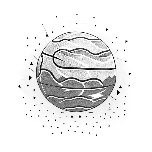 A Basketball Player Dribbling A Ball On A Mountain Peak At Sunset