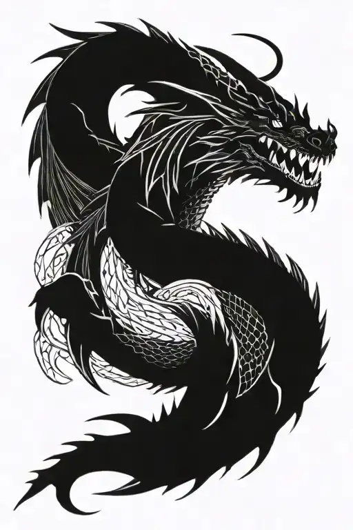 A Fierce Dragon Intertwined With Mma Fighting Gloves