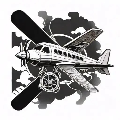 A Baseball Bat Morphing Into A Propeller Of An Airplane