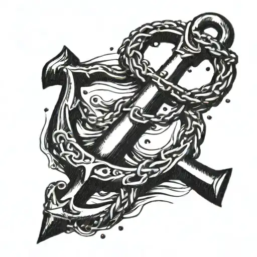 Anchor With Water Behind It