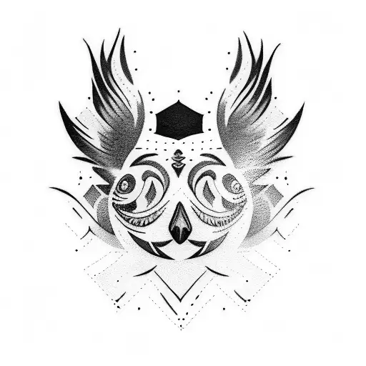 Sleeve Black Tatto Waterfalls And Puffin