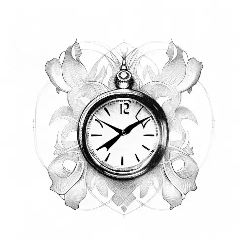 Clock Wrapped With Orchid