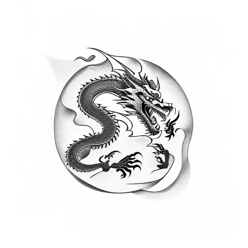 Dragon With Chinese Characters