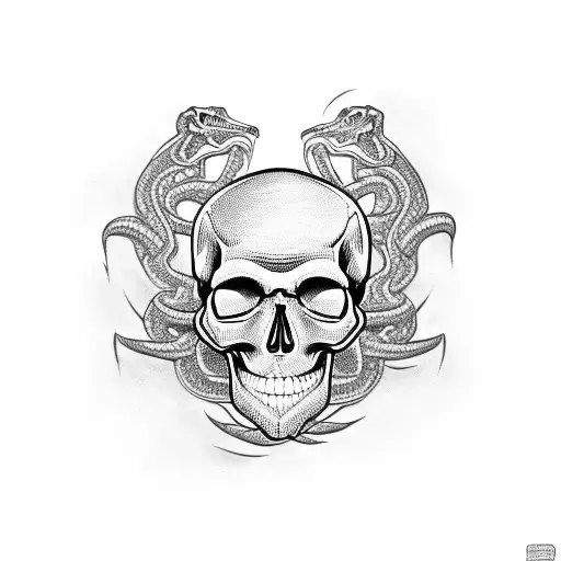 Skull Mit Snake
