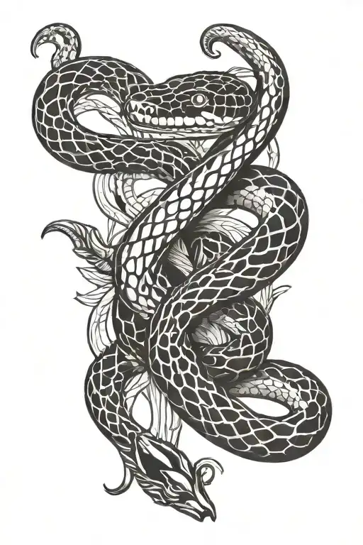 Snake Climbing Upwards The Torch