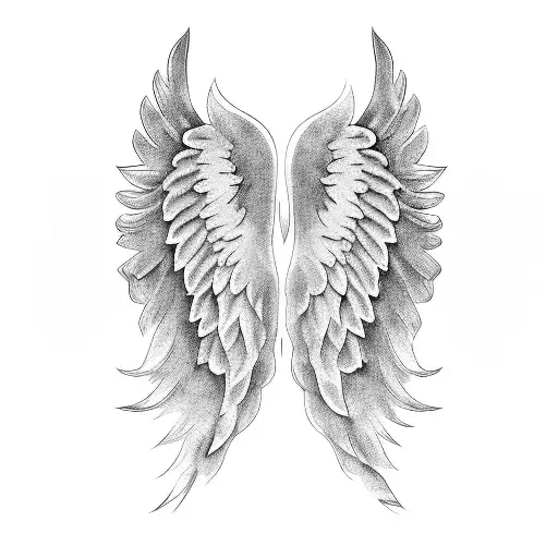 2 Open Angel Wings